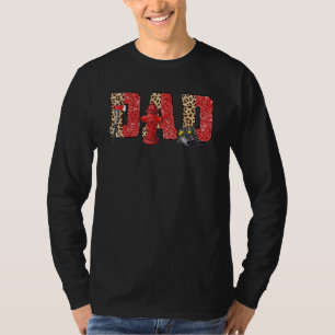 Best Firefighter Dad Leopard Proud Papa Grandpa Fa T-Shirt
