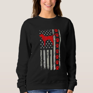 Best Firefighter Goldador Mom Dad Ever Us Flag Dog Sweatshirt