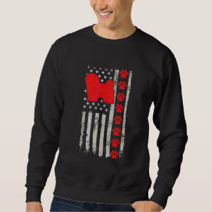 Best Firefighter Havanese Mom Dad Ever Us Flag Dog Sweatshirt