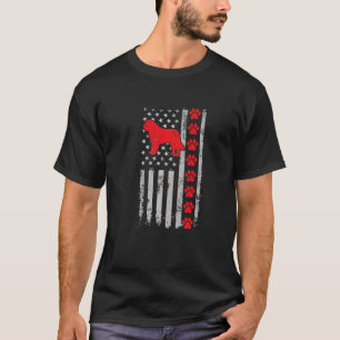 Best Firefighter Komondor Mom Dad Ever Us Flag Dog T-Shirt