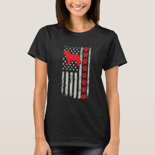Best Firefighter Leonberger Mom Dad Ever Us Flag D T-Shirt
