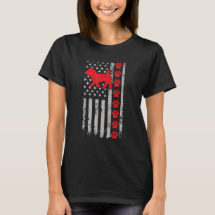 Best Firefighter Maltese Mom Dad Ever Us Flag Dog  T-Shirt