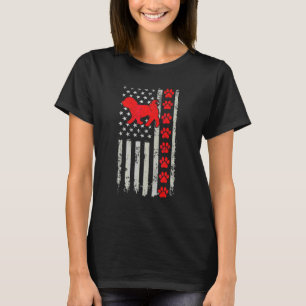 Best Firefighter Maltese Mom Dad Ever Us Flag Dog T-Shirt