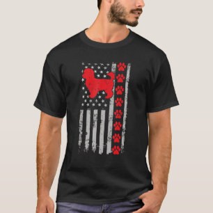 Best Firefighter Maltipoo Mom Dad Ever Us Flag Dog T-Shirt