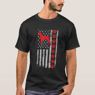 Best Firefighter Pudelpointer Mom Dad Ever Us Flag T-Shirt