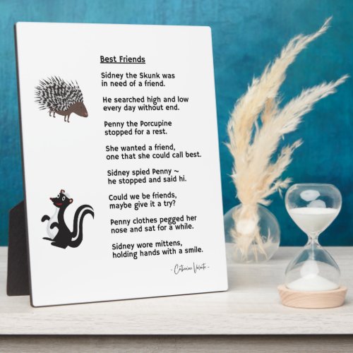 Best Firends Poem Display Plaque