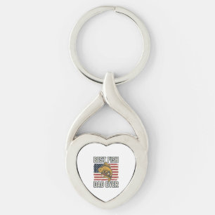 Best Fish Dad Ever Vintage Goldfish Shirt Design_1 Keychain