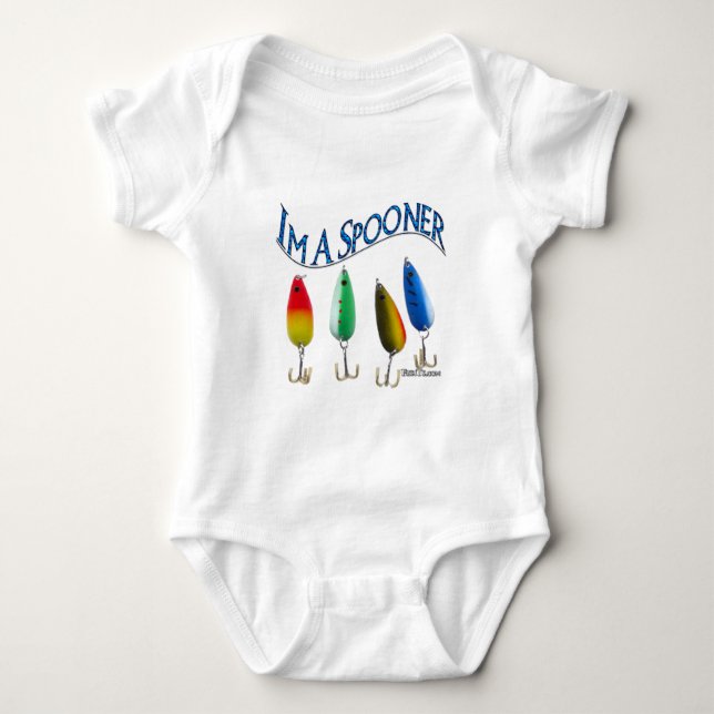 Best Fishing Baits for Bass and other fish Baby Bodysuit (Front)