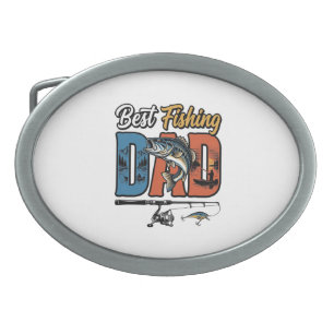 Best Fishing Dad Vintage Engraving Shirt Design_1 Belt Buckle