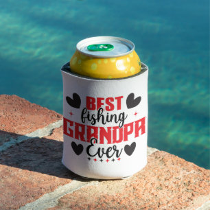 Best Fishing Grandpa Ever Father Day Fishing Lover Can Cooler