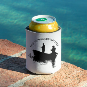 Best Fishing Grandpa Ever Father's Day Grandfather Can Cooler