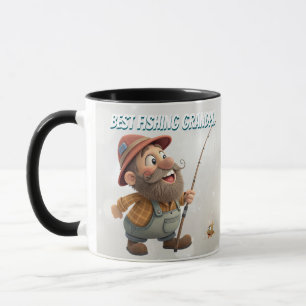Best Fishing Grandpa - Happy Fathers Day Desig Mug