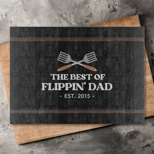 Best Flippin Dad Spatula Funny Retro  Cutting Board