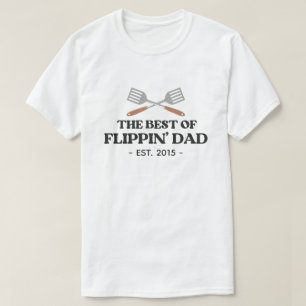 Best Flippin Dad Spatula Funny Retro T-Shirt
