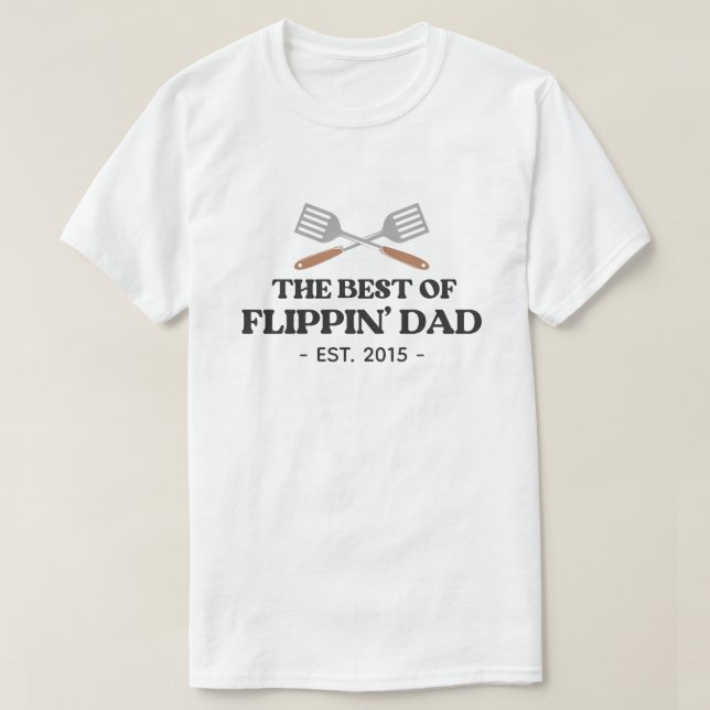 Best Flippin Dad Spatula Funny Retro  T-Shirt (Design Front)