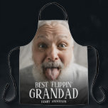 Best 'Flippin' Grandad Photo | Name Apron<br><div class="desc">Funny "BEST 'FLIPPIN' GRANDAD" personalized apron. Simply upload a photo of your choice and customize the name. Makes a great gift for your husband,  dad,  brother,  boyfriend,  uncle - in fact any male you know!</div>