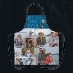 Best Flippin' Grandpa Ever | Photo Collage Apron<br><div class="desc">This sweet punny apron is perfect for dads who love to grill!!! Modern two toned color block 10 photo collage. Featuring "Best flippin' Grandpa ever". These are Father’s Day gifts that are perfect for any dad. A gift that he will treasure for a lifetime! Can be customized for any moniker...</div>