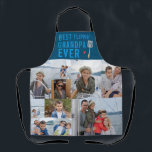 Best Flippin' Grandpa Ever | Photo Collage Apron<br><div class="desc">This sweet punny apron is perfect for dads who love to grill!!! Modern two toned color block 10 photo collage. Featuring "Best flippin' Grandpa ever". These are Father’s Day gifts that are perfect for any dad. A gift that he will treasure for a lifetime! Can be customized for any moniker...</div>
