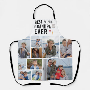 Best Flippin' Grandpa Ever Photo Collage Apron