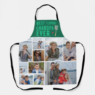 Best Flippin' Grandpa Ever Photo Collage Apron