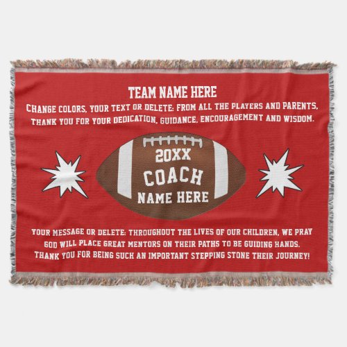 Best Football Coach Gifts Personalized Blanket