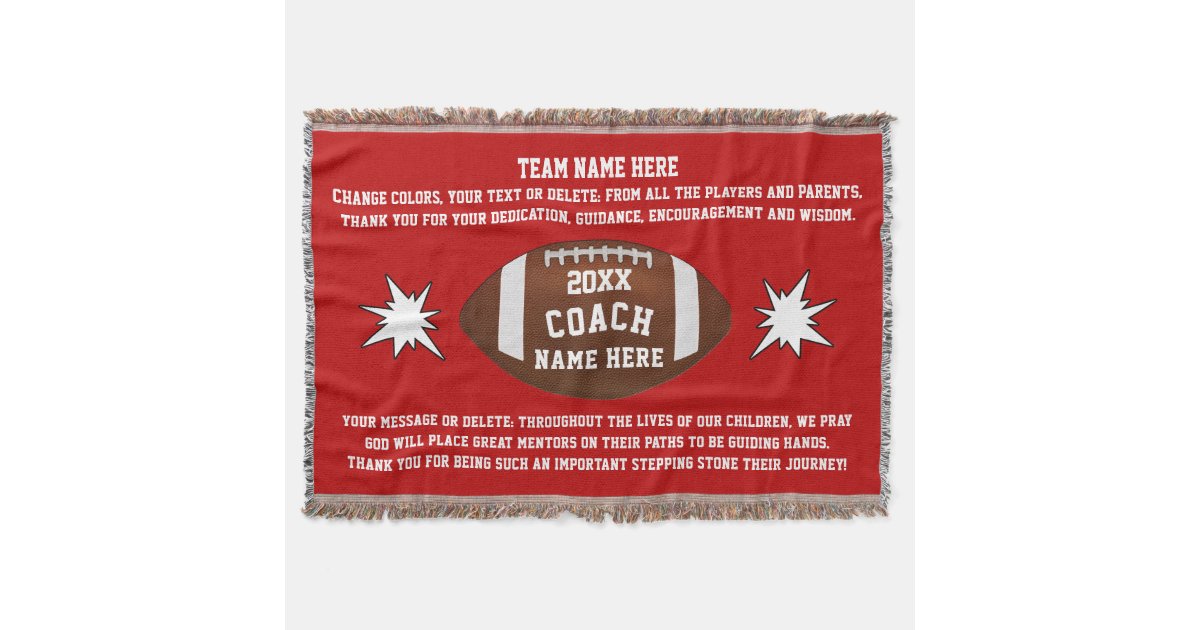 Best Football Coach Gifts Personalized Blanket Zazzle Com Best Football Coach Gifts Personalized Blanket Zazzle Com