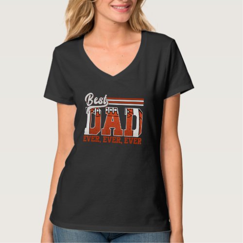 Best Football Dad Ever Sport Dad Game Day Fathers  T_Shirt