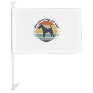 Best Fox Terrier Dad Ever Vintage Dog Shirt_1 Car Flag