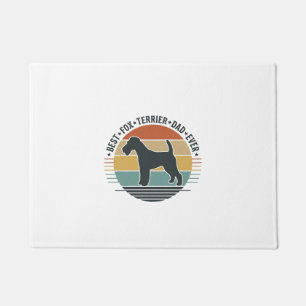 Best Fox Terrier Dad Ever Vintage Dog Shirt_1 Doormat