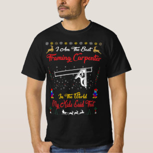 Best Framing Carpenter Christmas T-Shirt