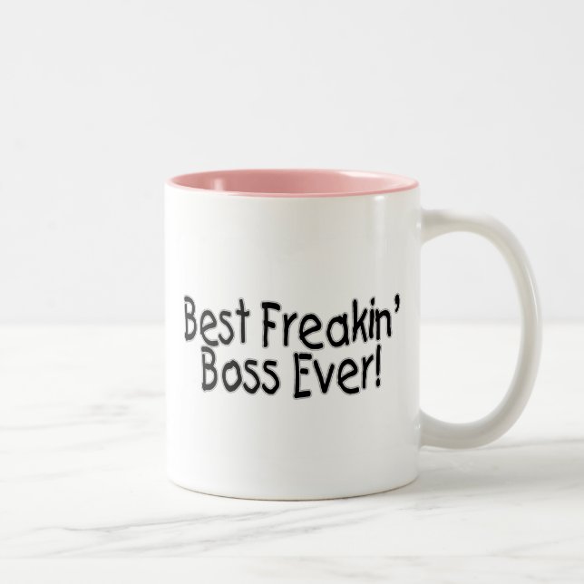Best Freakin Boss Ever Two-Tone Coffee Mug (Right)