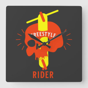 Best Freestyle Pro Scooters Square Wall Clock
