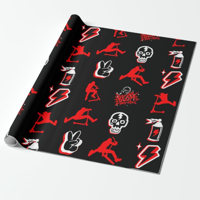 Best Freestyle Pro Scooters Wrapping Paper (Unrolled)