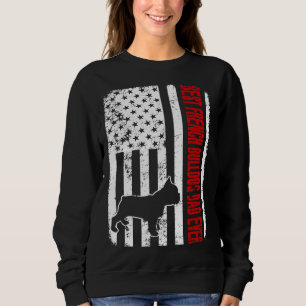 Best French Bulldog Dad Ever American Flag Sweatshirt