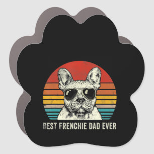 Best Frenchie Dad Ever Funny Bulldog Dad Gift Car Magnet