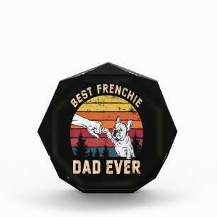 Best Frenchie Dad Ever Retro Acrylic Award