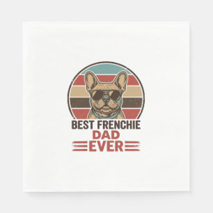 Best Frenchie Dad Ever Vintage Bulldog Shirt_1 Napkins