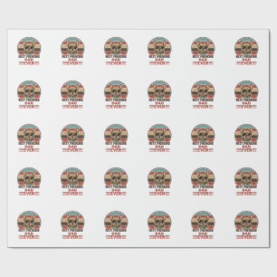 Best Frenchie Dad Ever Vintage Bulldog Shirt_1 Wrapping Paper