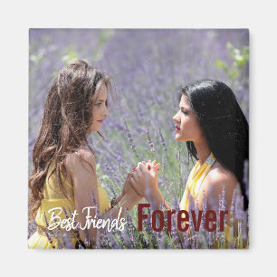 Best Frends Forever Girly Cute Photo Magnet