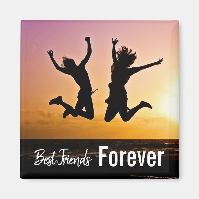 Best Frends Forever Girly Cute Photo Magnet (Front)