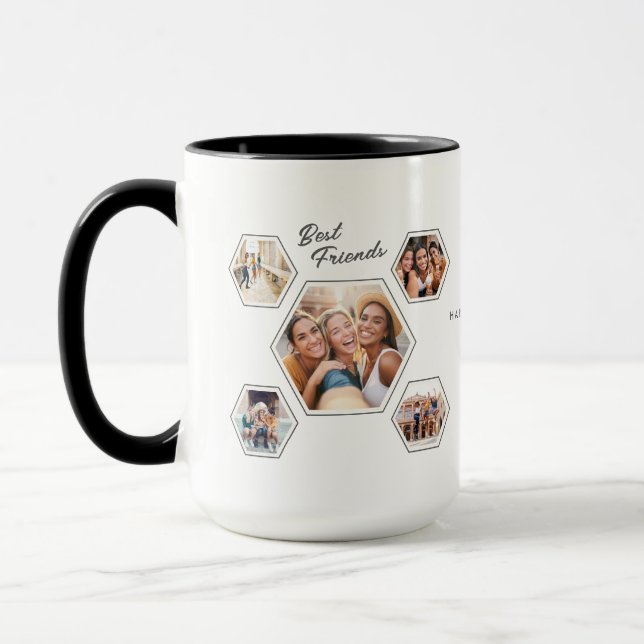 Best Frends Ten‑Photo Personalized Names & Year Mug (Left)