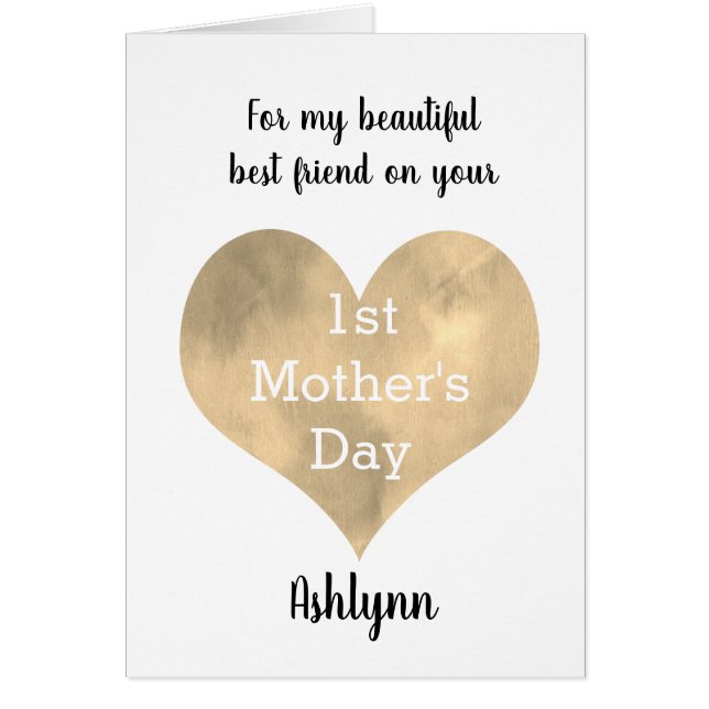 Best Friend 1st Mother's Day Cards (Front)