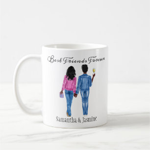 Best Friend African American Girls Photo Custom Coffee Mug