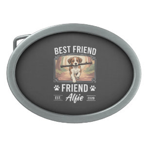 Best Friend Alfie Dog Lover Belt Buckle