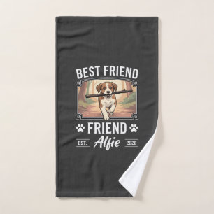 Best Friend Alfie Dog Lover Hand Towel