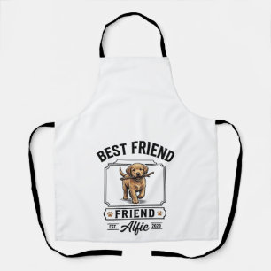 Best Friend Alfie Vintage Dog Lover Design_1 Apron