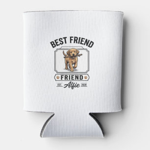 Best Friend Alfie Vintage Dog Lover Design_1 Can Cooler