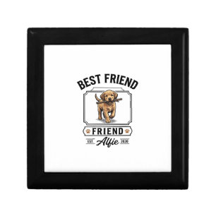 Best Friend Alfie Vintage Dog Lover Design_1 Gift Box