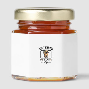 Best Friend Alfie Vintage Dog Lover Design_1 Honey Jar Favors