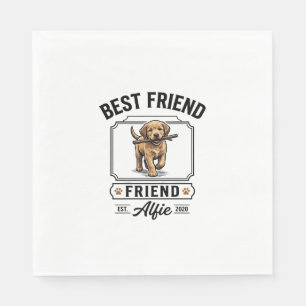 Best Friend Alfie Vintage Dog Lover Design_1 Napkins